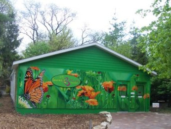 Image of custom made special order tent at the Lincoln Children Zoo