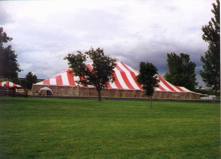 Red and discount white tent rental