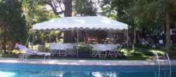  White frame tent for backyard party